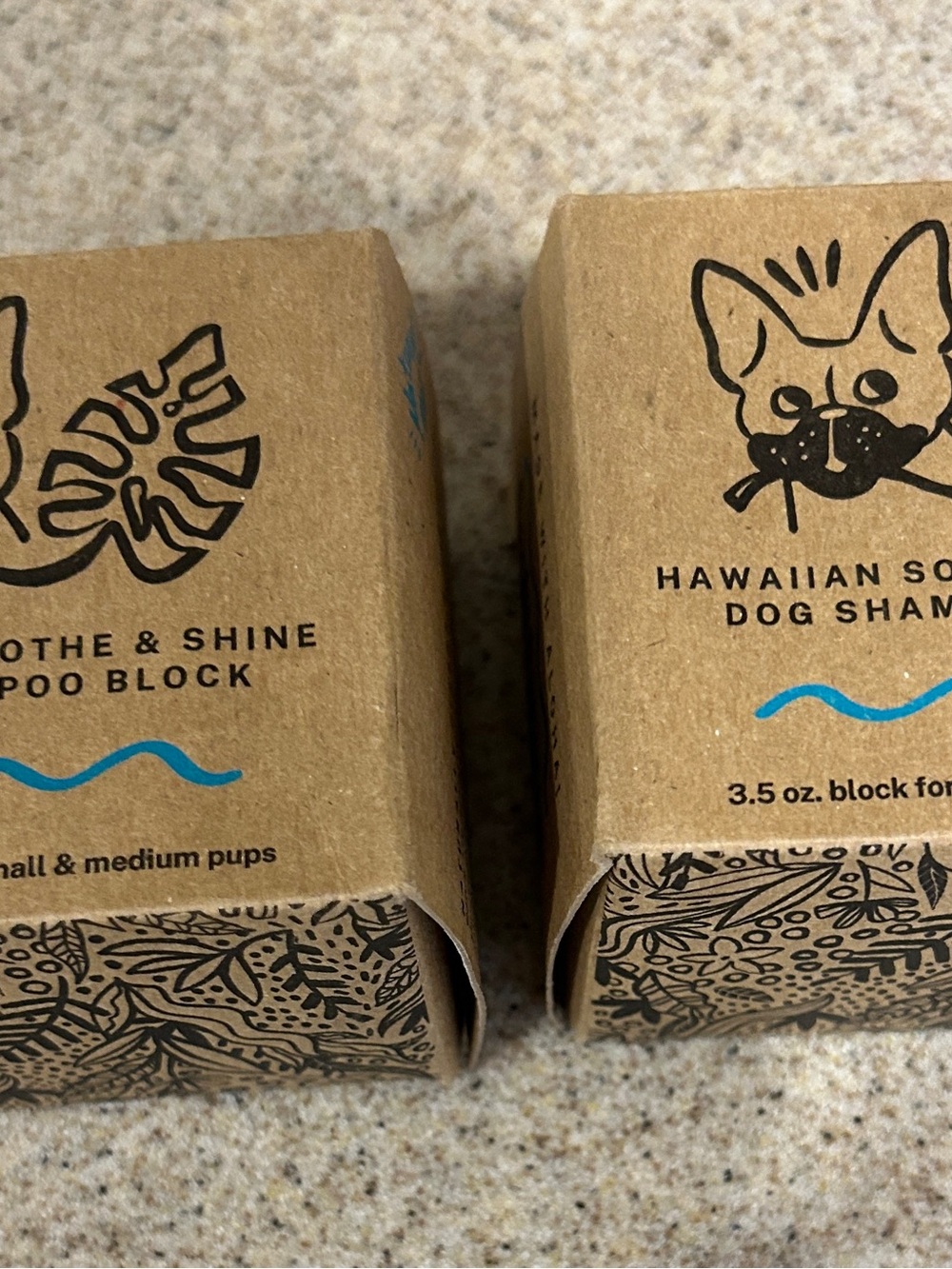 Sandy Frenchie soothe and shine Hawaiian shampoo block for dogs. Set of 2